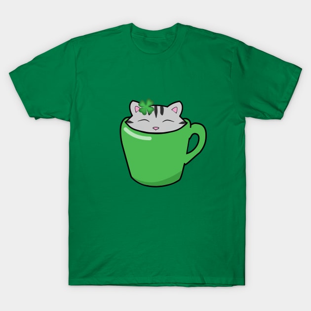 St Patrick's day cat T-Shirt by Purrfect